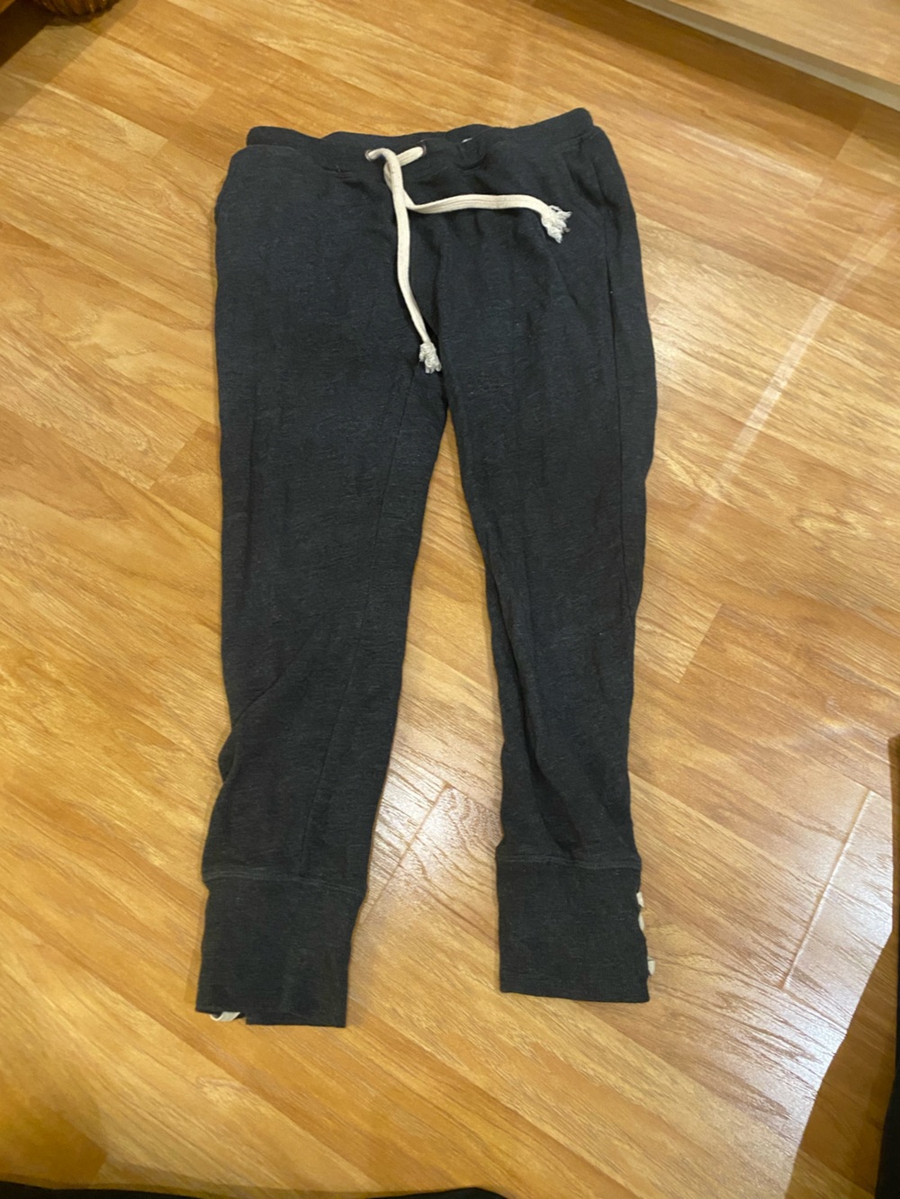 Vintage Havana Black Drawstring Jeggings with Cream Cordr